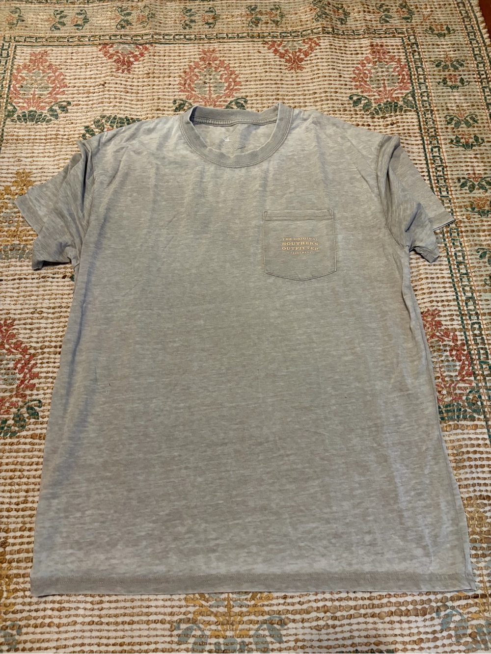Men's Light Gray Southern Marsh Pocket T‑Shirt